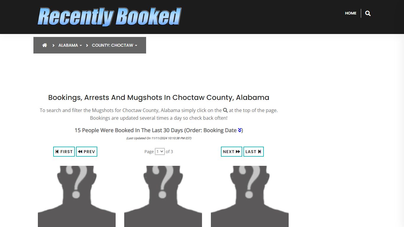 Bookings, Arrests and Mugshots in Choctaw County, Alabama - Recently Booked